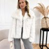 Chloe faux fur jas off white