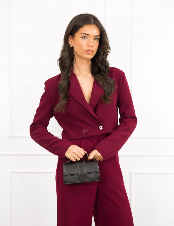 Mayra cropped blazer bordeaux