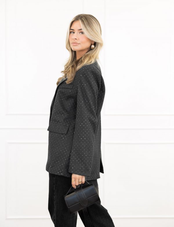 Julea strass blazer zwart