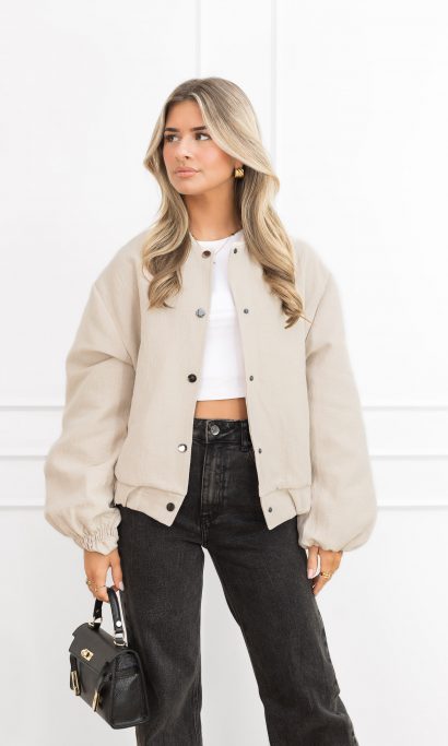 Avendi bomber jas beige