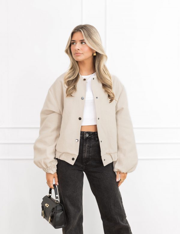 Avendi bomber jas beige