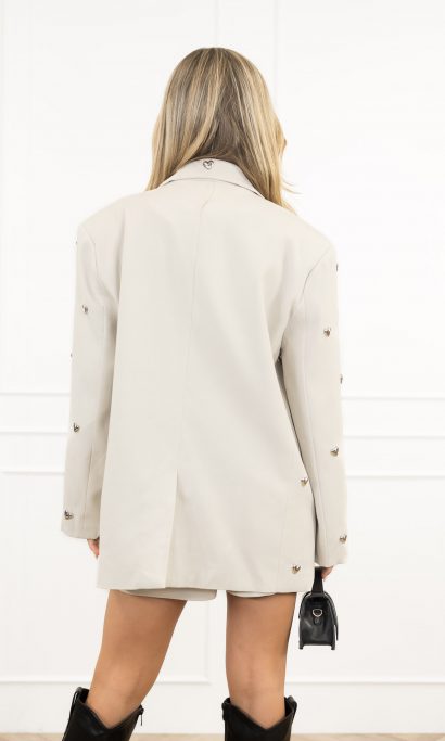 Caya hartjes blazer beige