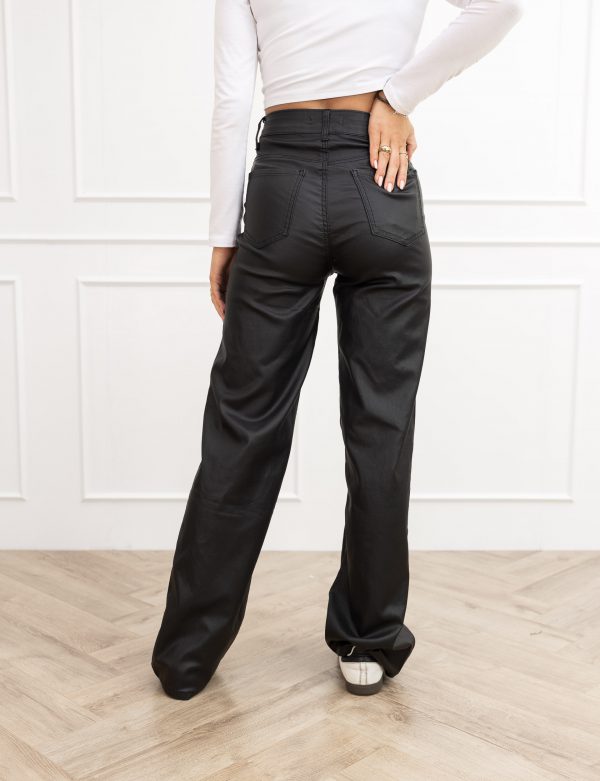 Cylee wide leg coated jeans