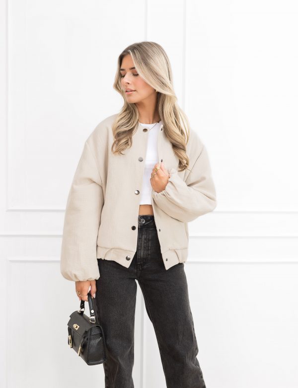 Avendi bomber jas beige