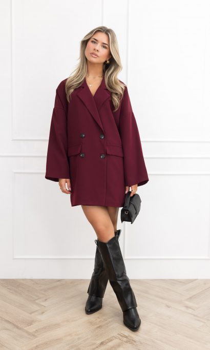 Jelisa blazer jurk bordeaux