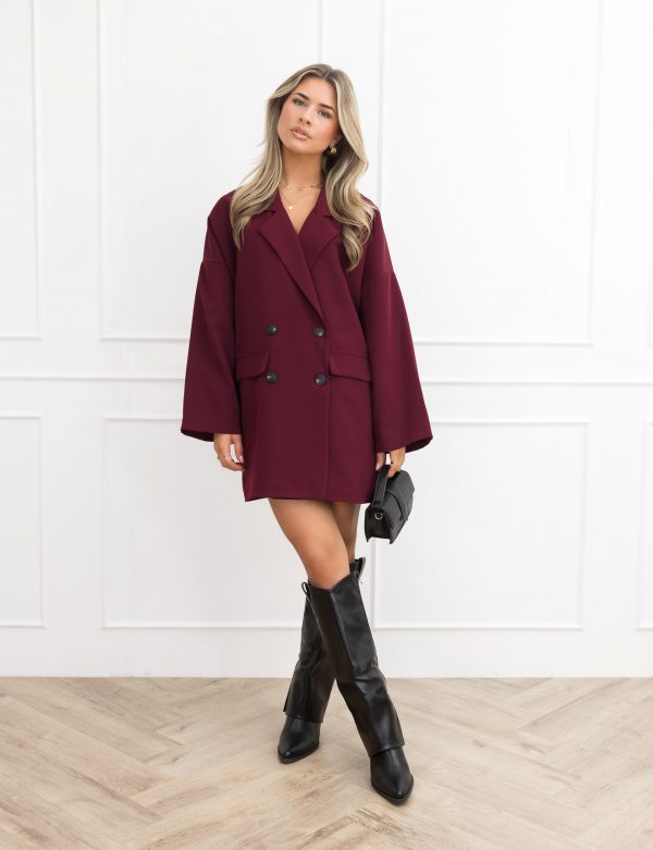 Jelisa blazer jurk bordeaux