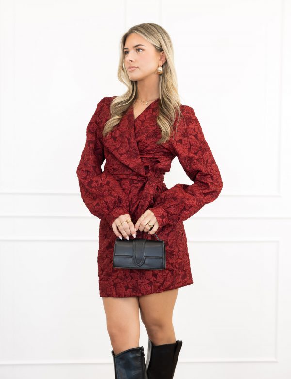 Marly jurk bordeaux rood