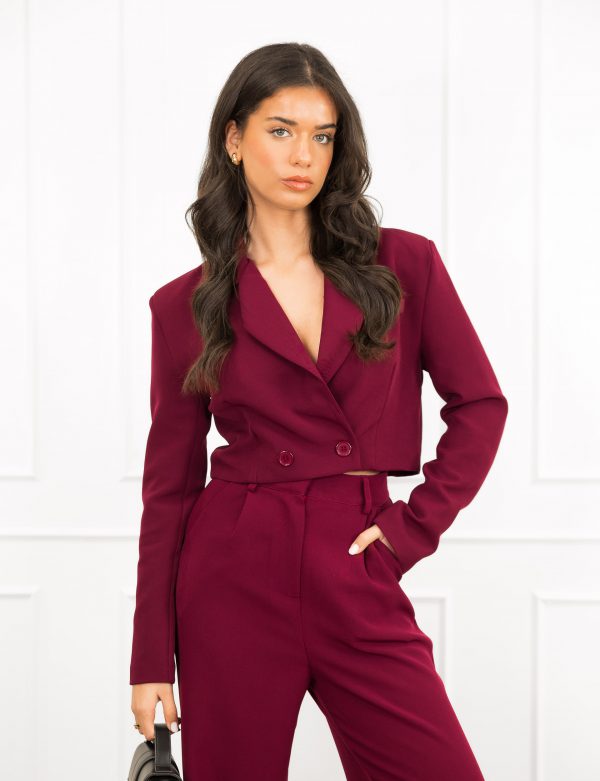 Mayra cropped blazer bordeaux