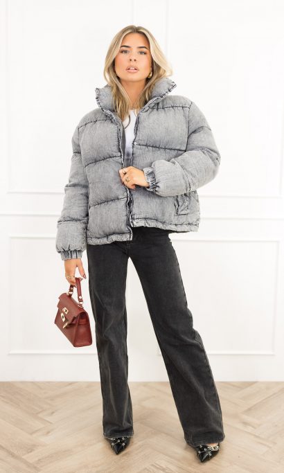 Kimmie puffer jas grijs