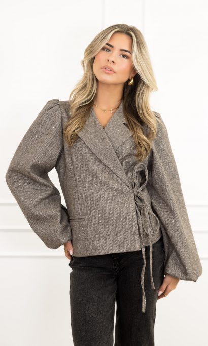 Fleur blazer taupe