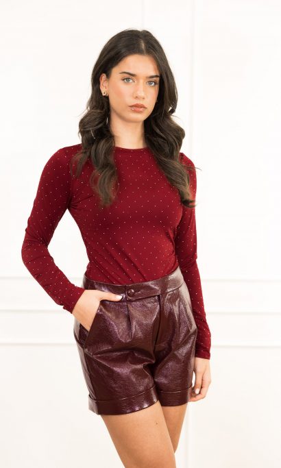 Danice body bordeaux rood