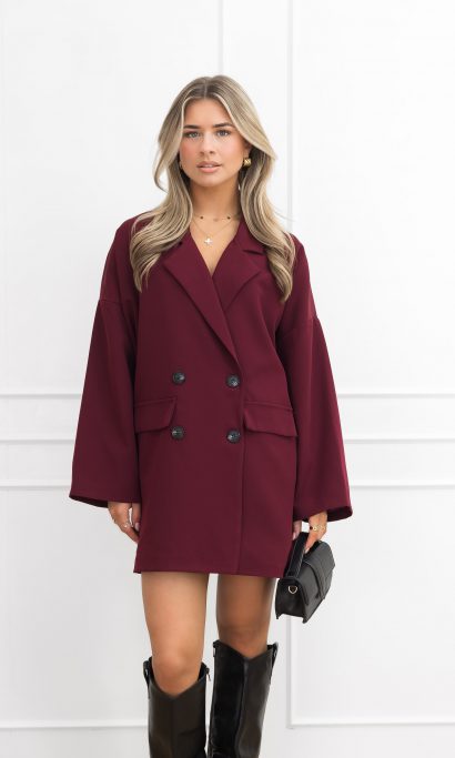 Jelisa blazer jurk bordeaux