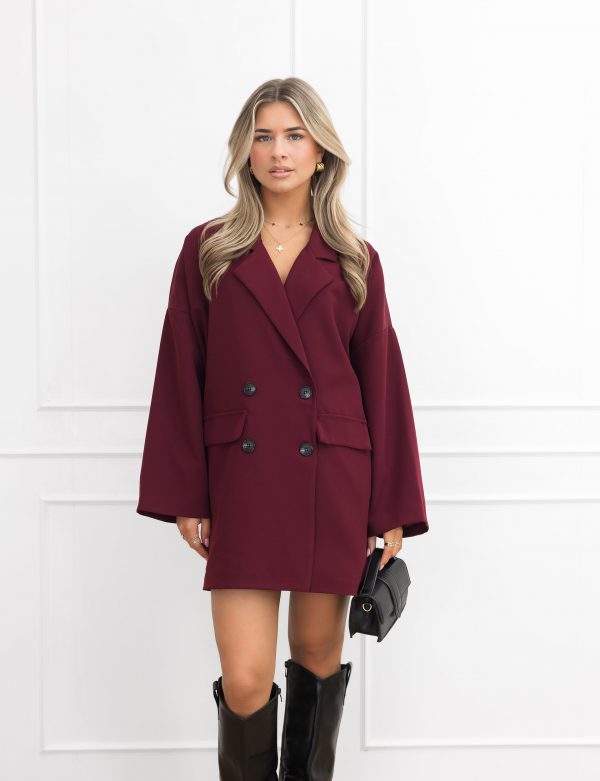 Jelisa blazer jurk bordeaux