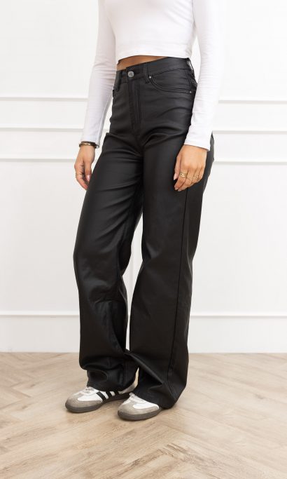 Cylee wide leg coated jeans