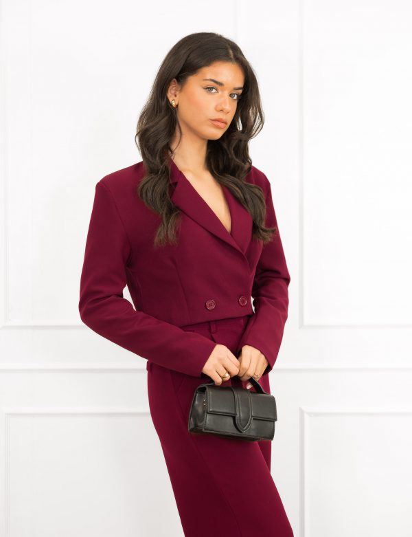 Mayra cropped blazer bordeaux