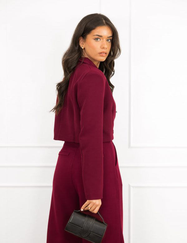 Mayra cropped blazer bordeaux