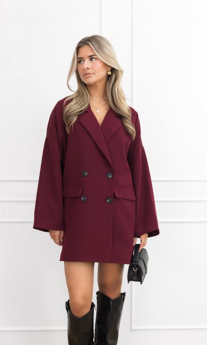 Jelisa blazer jurk bordeaux