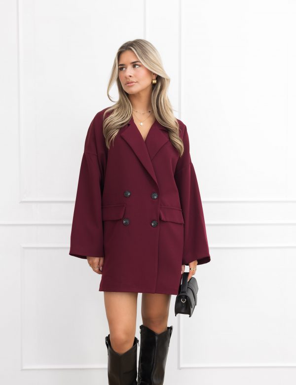 Jelisa blazer jurk bordeaux