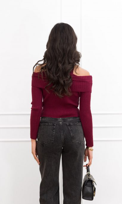 Alana off the shoulder top bordeaux