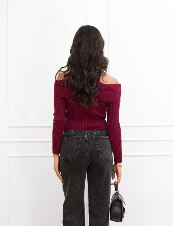 Alana off the shoulder top bordeaux