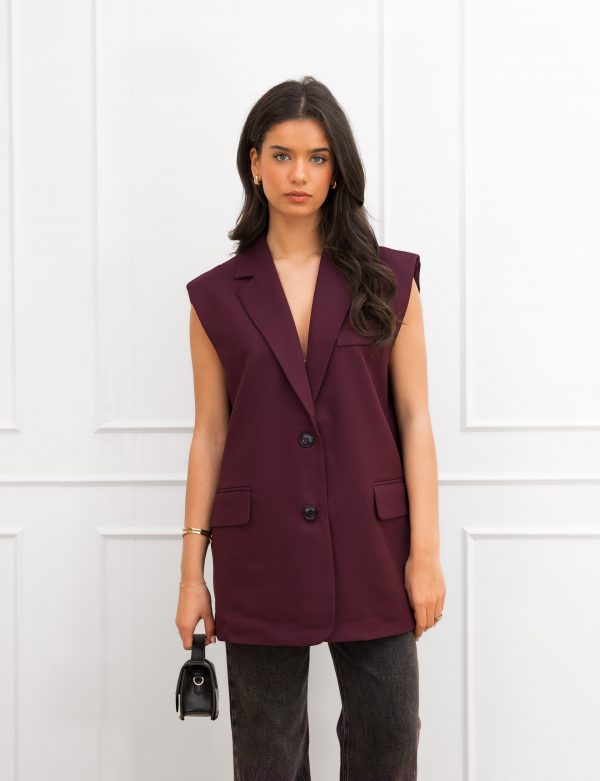 Tessa gilet bordeaux