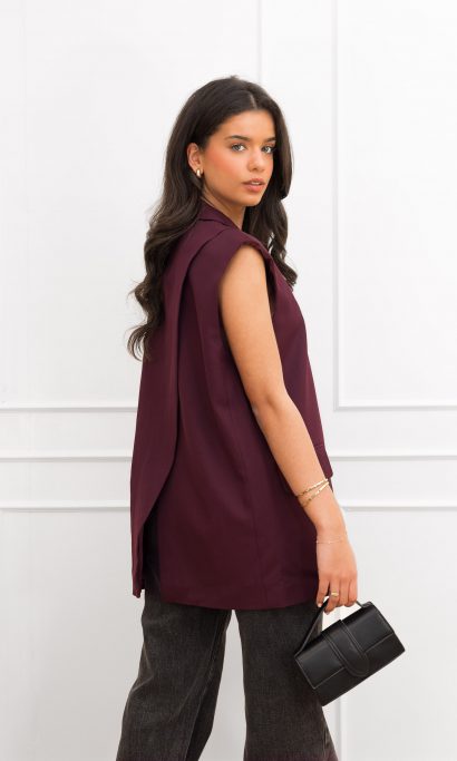 Tessa gilet bordeaux