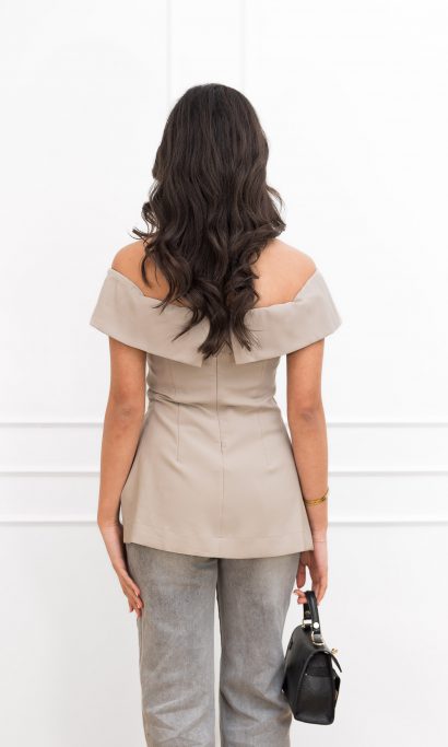 Mady top licht taupe