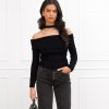 Alana off the shoulder top zwart