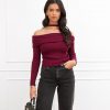 Alana off the shoulder top bordeaux