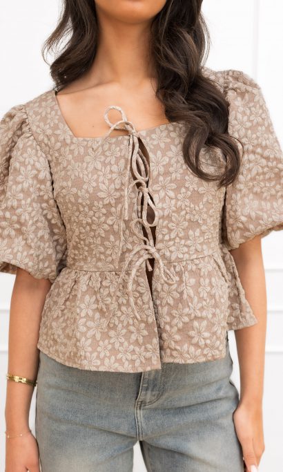 Norah top taupe