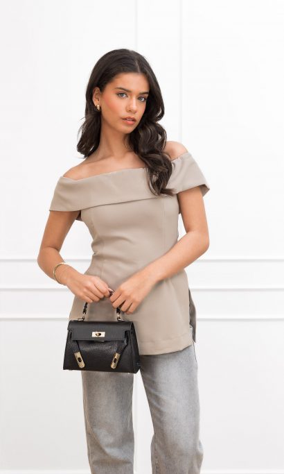 Mady top licht taupe