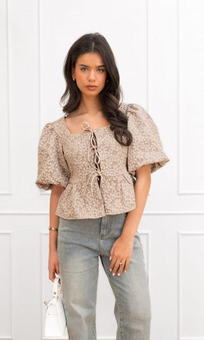 Norah top taupe