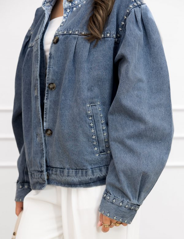 Suzy denim jacket donker grijs