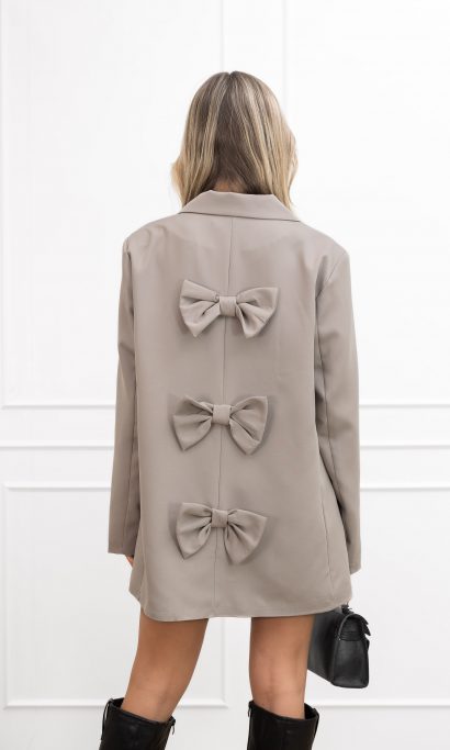 Isa strik blazer taupe