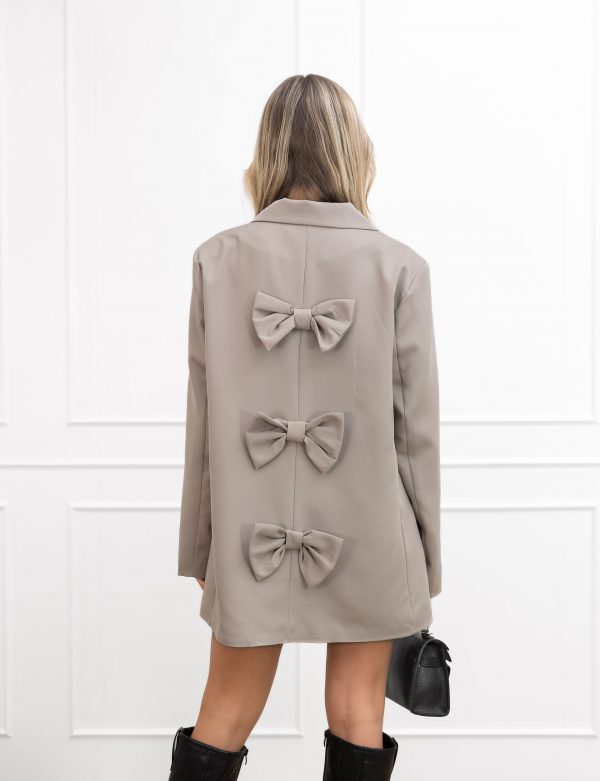 Isa strik blazer taupe