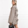 Isa strik blazer taupe