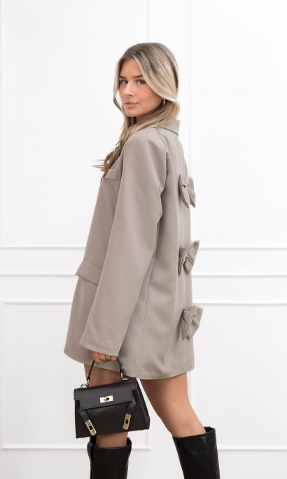 Isa strik blazer taupe