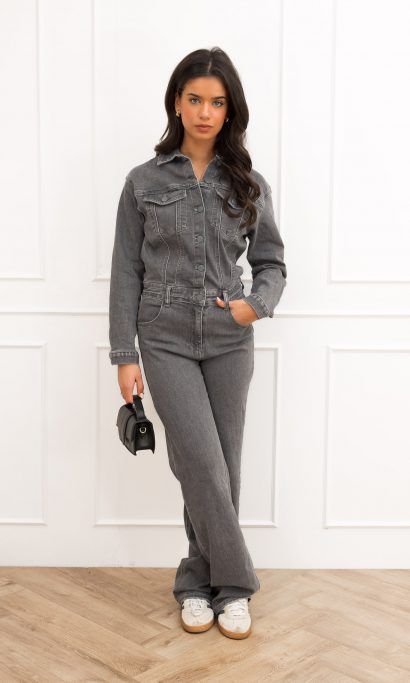 Alexa denim jumpsuit grijs