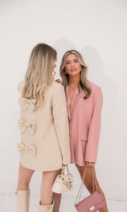 Isa strik blazer roze